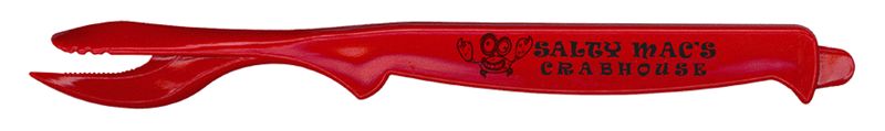 Crab Crackers example: a red cracker with a printed name