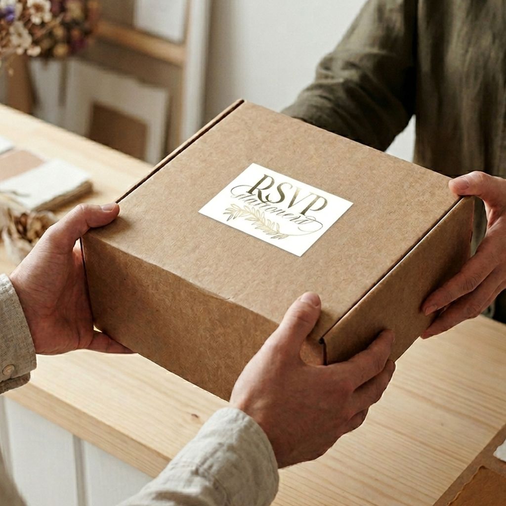 Rectangle Labels foil stamped, shown in use