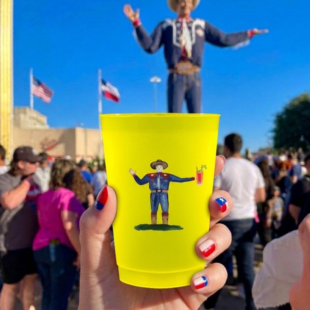 Color Shatterproof Cups printed in full color, shown in use at a party