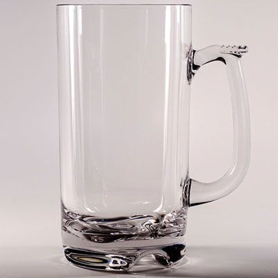 Tritan 33.5oz Beer Mug, shown blank before printing