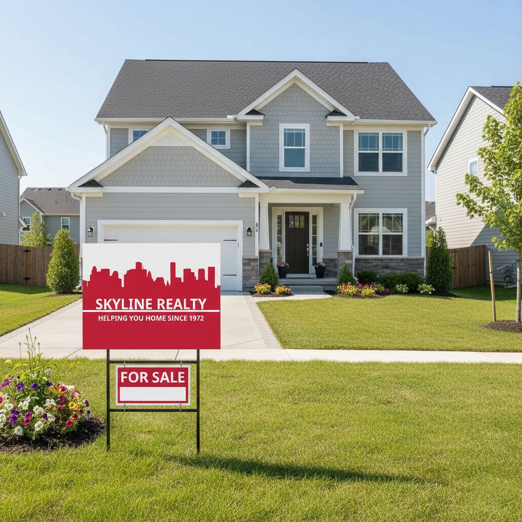 Yard Signs with a custom print, shown in use at an event